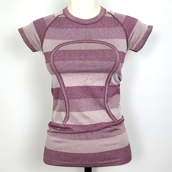 Lululemon Swiftly Tech Short Sleeve Purple Top Size 4 - Picture 1 of 10